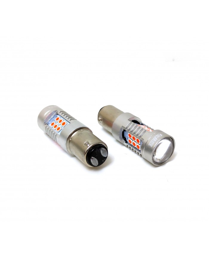 FEMEX Platinum P21W 1157 15W Çift Duy Dipli Led Ampul Kırmızı Mercekli Ultra Parlak