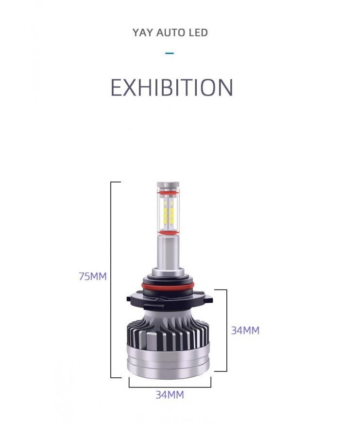 FEMEX 360* Csp Superior 4 Yönlü Cipset HB4 9006 Led Xenon Led Headlight