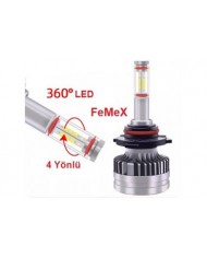 FEMEX 360* Csp Superior 4 Yönlü Cipset HB4 9006 Led Xenon Led Headlight