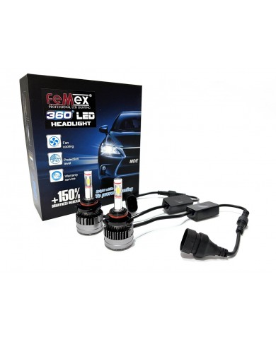 FEMEX 360* Csp Superior 4 Yönlü Cipset HB4 9006 Led Xenon Led Headlight