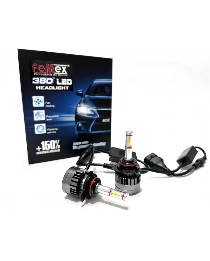 FEMEX 360* Csp Superior 4 Yönlü Cipset HB4 9006 Led Xenon Led Headlight